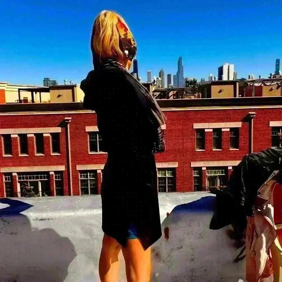 Zara Basic Women's Black Mesh Hoodie Long Sleeve Shirt x Small - Picture 4 of 5